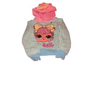 LOL Surprise Girls Size 4T Hoodie Sweatshirt Blue Pink Bow Graphic